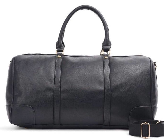 Duffle Bag Leather Black