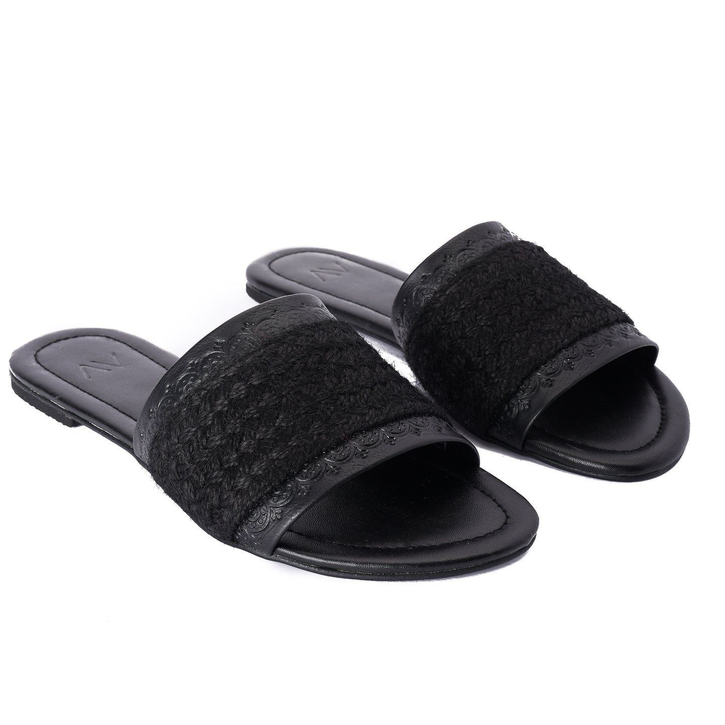 Slippers Jute black