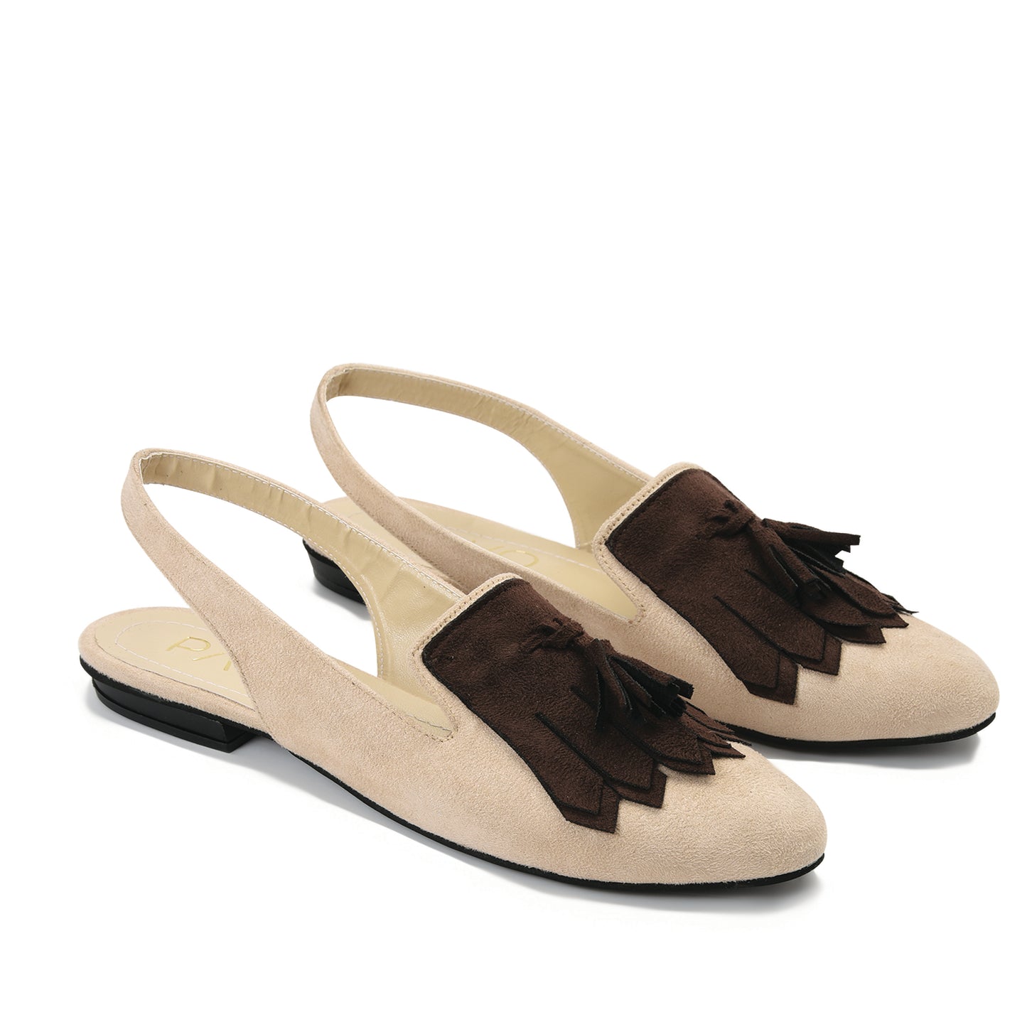 Sira Beige shoes with Brown suede-6002