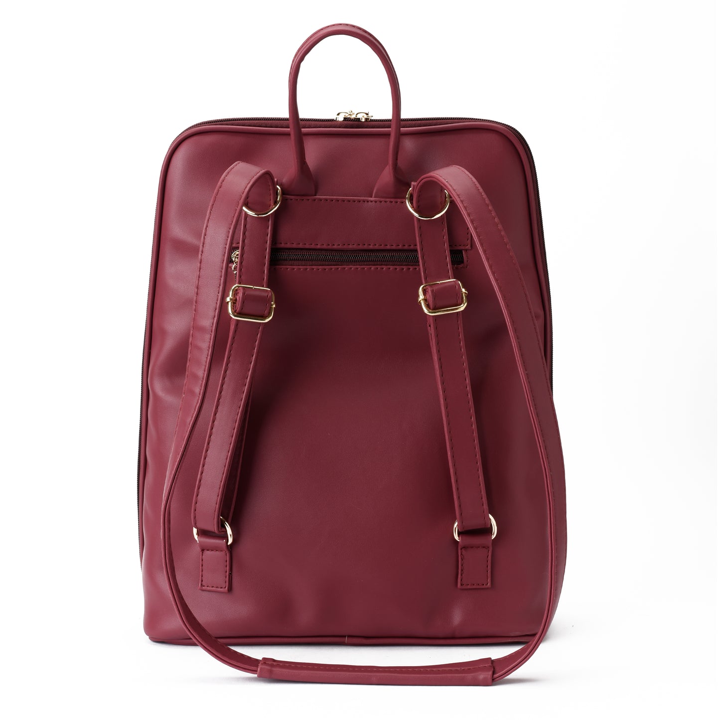 Burgundy Lily Laptop Backpack/Cross