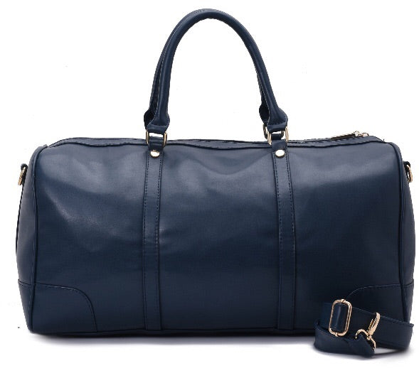 Duffle Bag Leather Navy