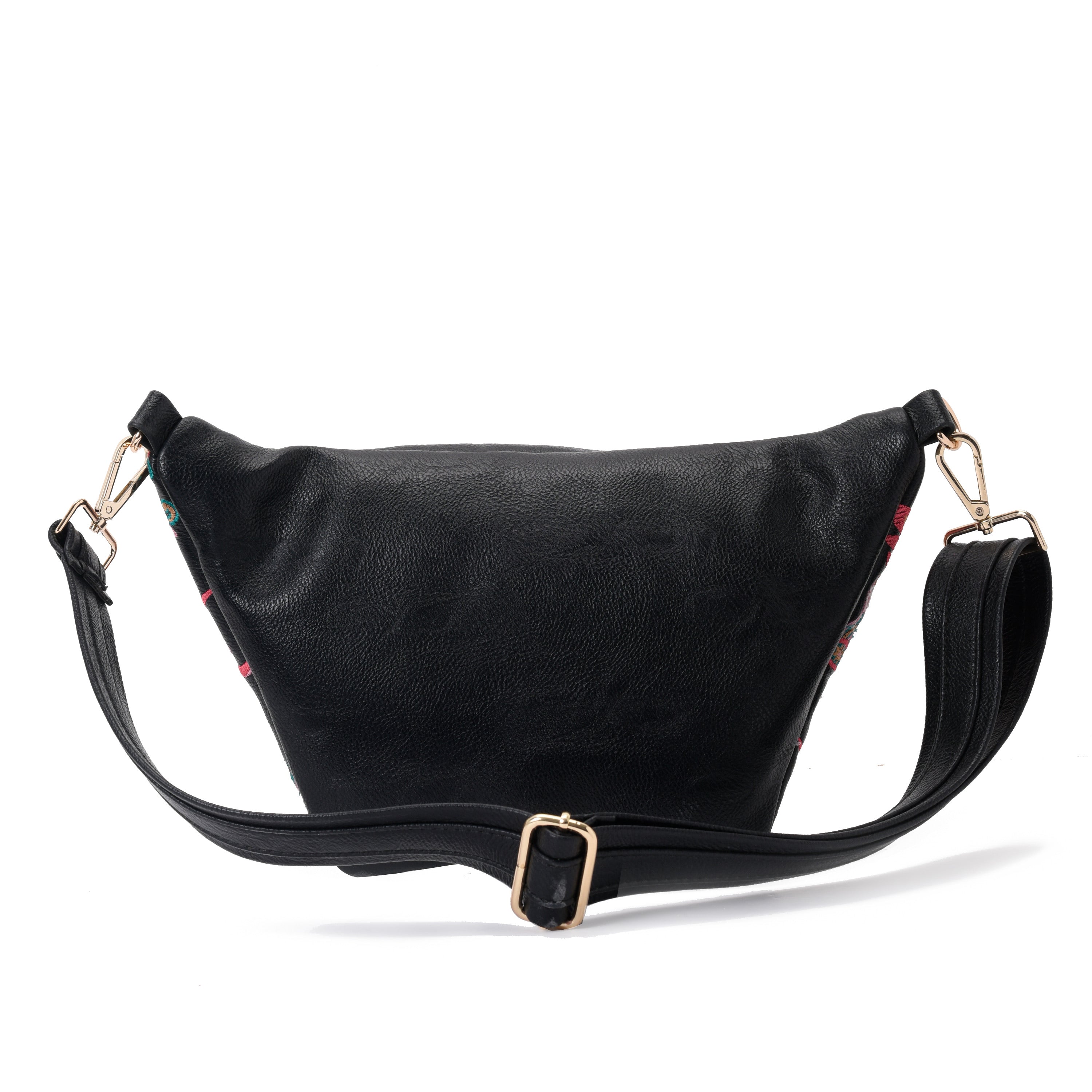 Fanny pack Black with colorful Flowers pavoegypt