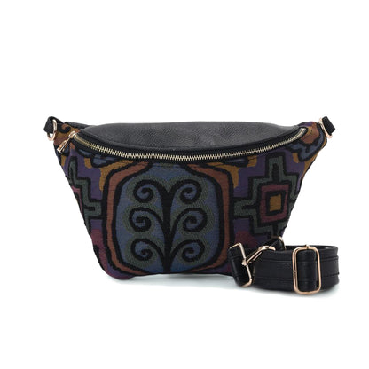 Fanny pack Black with Multi color