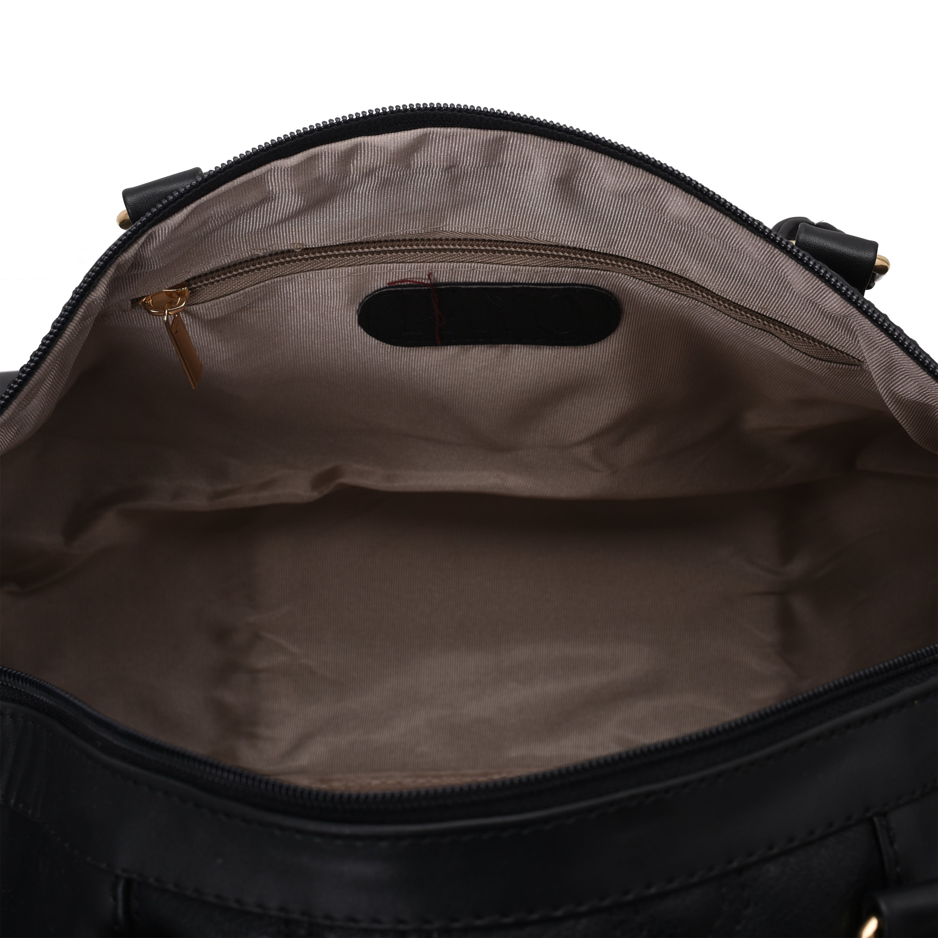 Duffle Bag Leather Black with Mamluk stars - PAVO Egypt