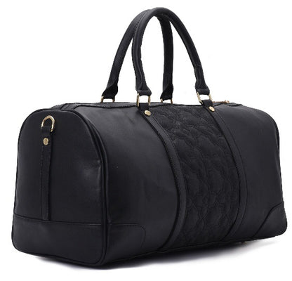 Duffle Bag Leather Black with Mamluk stars