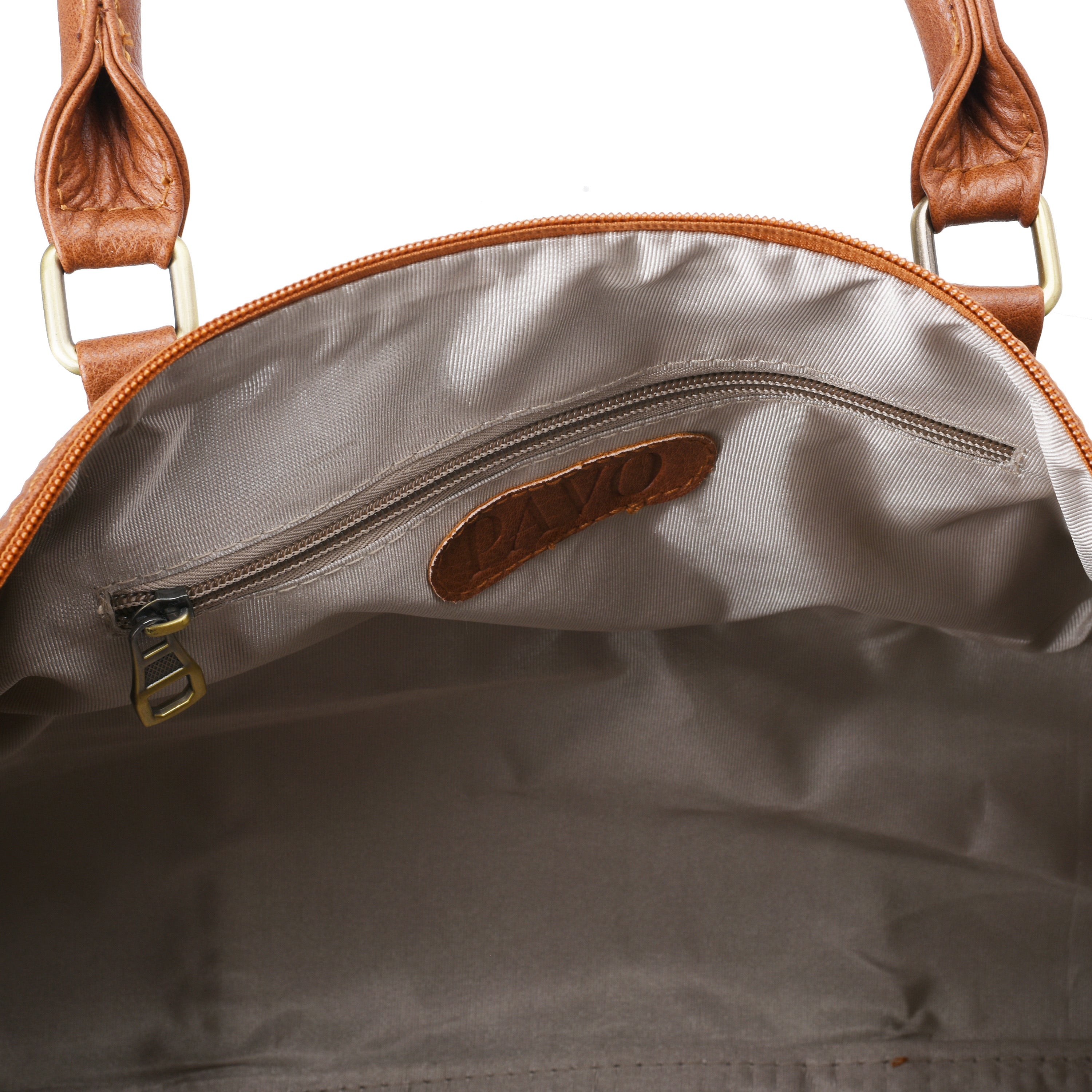 Duffle Bag Leather Brown pavoegypt