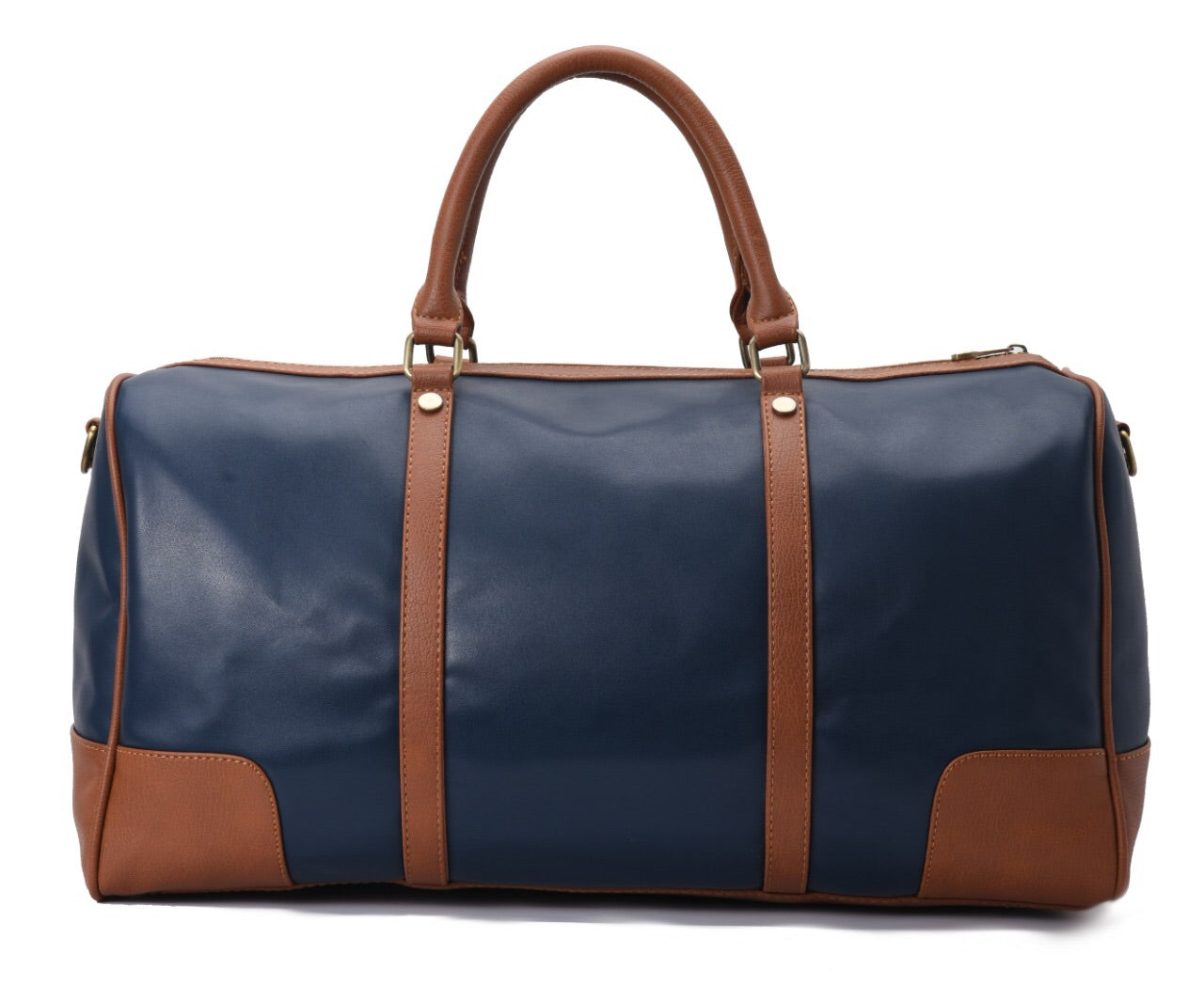 Duffle Bag Leather Navy and Brown