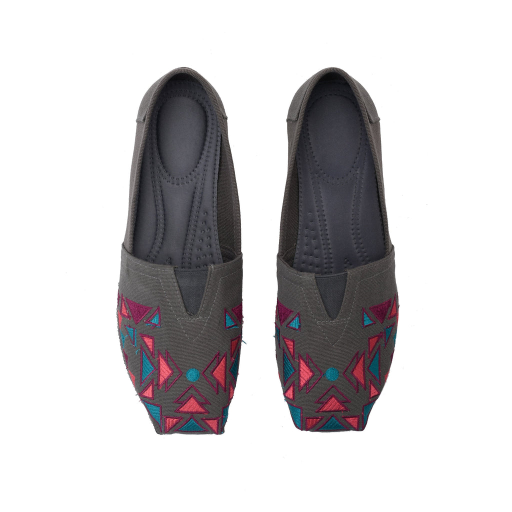 Espadrilles Geometric Grey Bypavo
