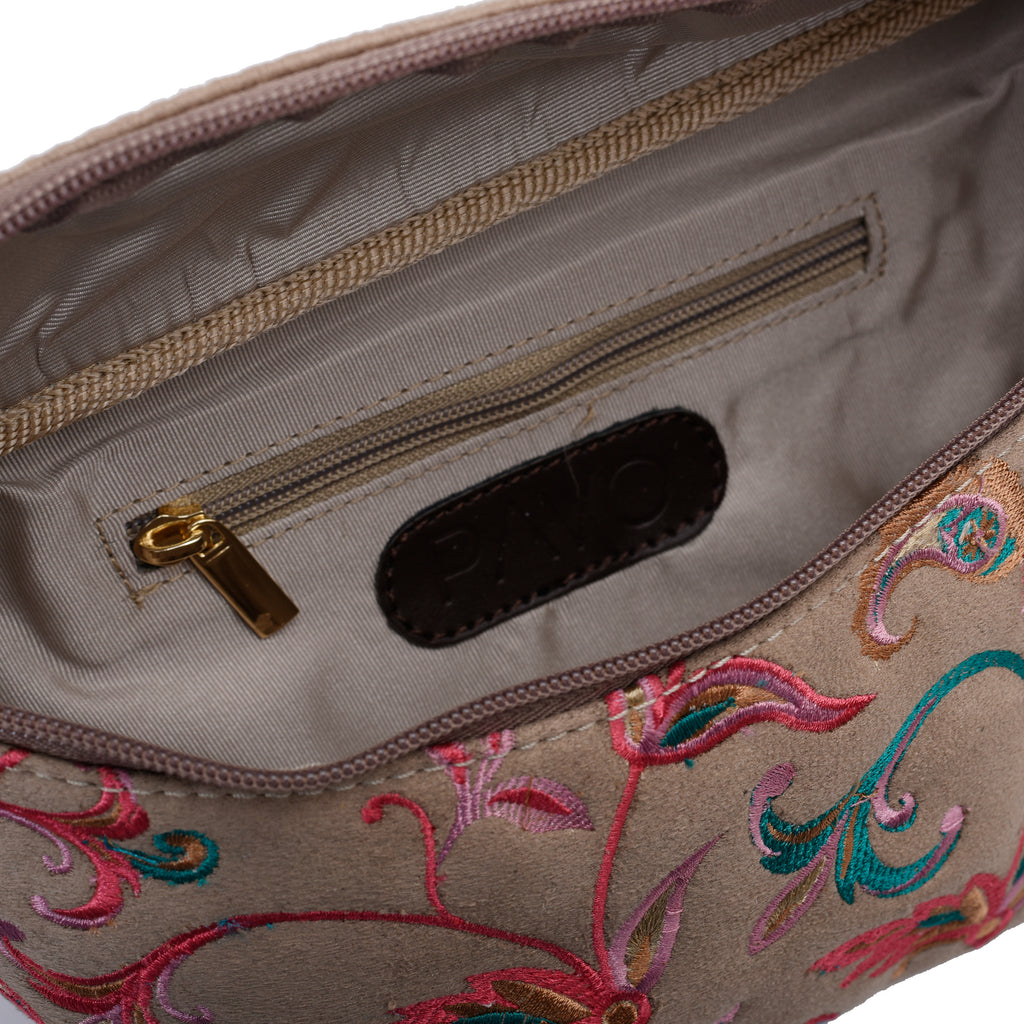 Fanny pack Indian Beige with Flowery - PAVO Egypt
