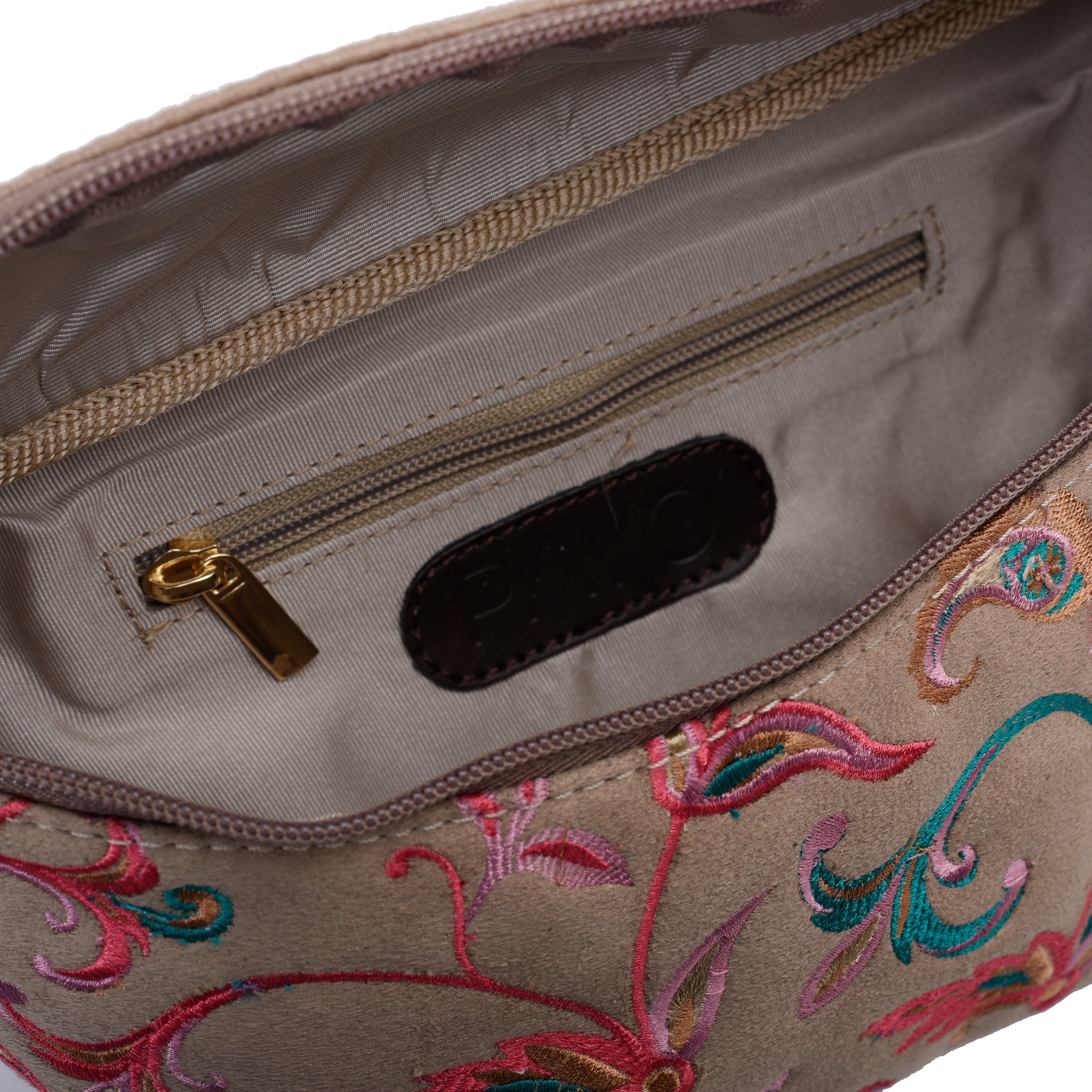 Fanny pack Indian Beige with Flowery - PAVO Egypt