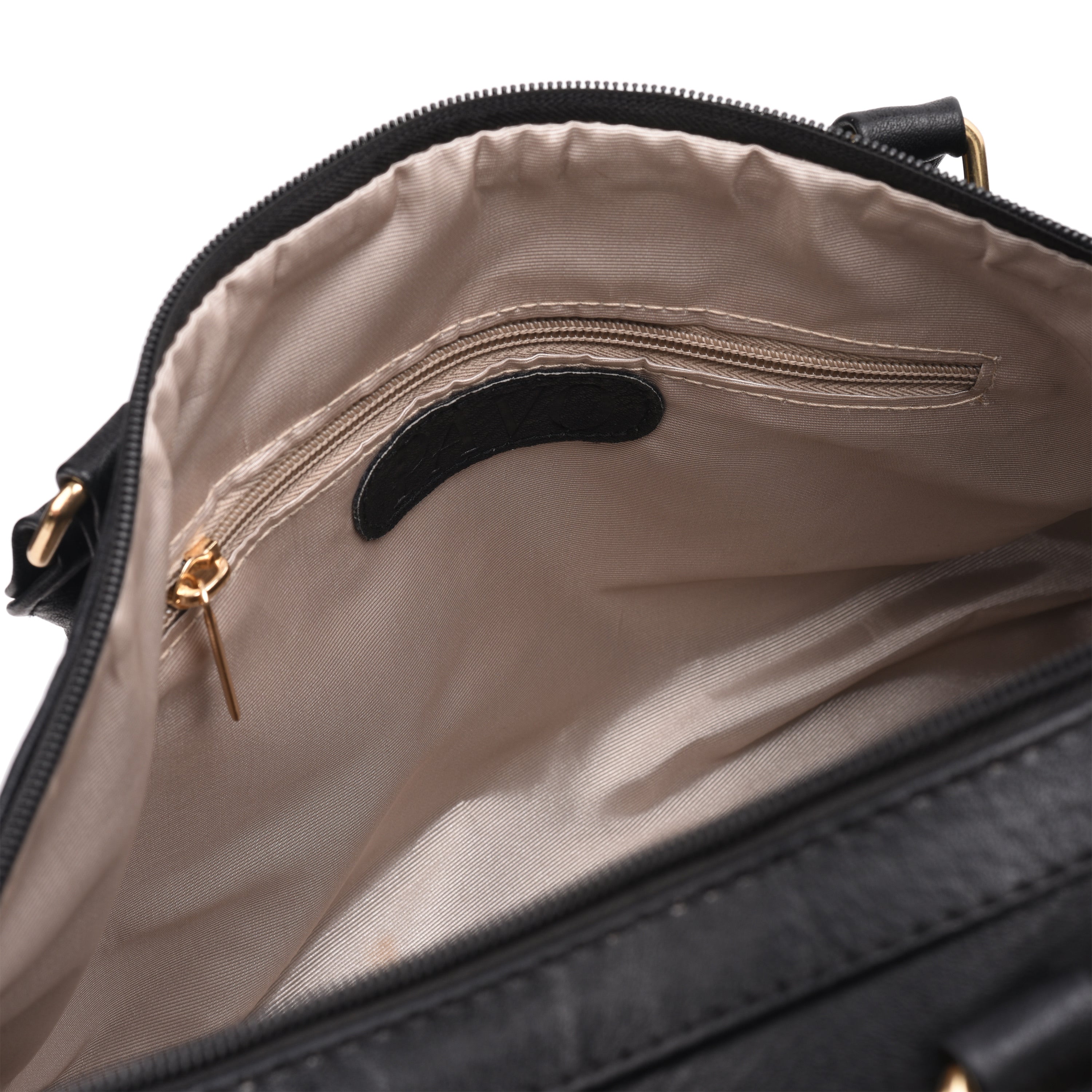 Duffle Bag Leather Black pavoegypt